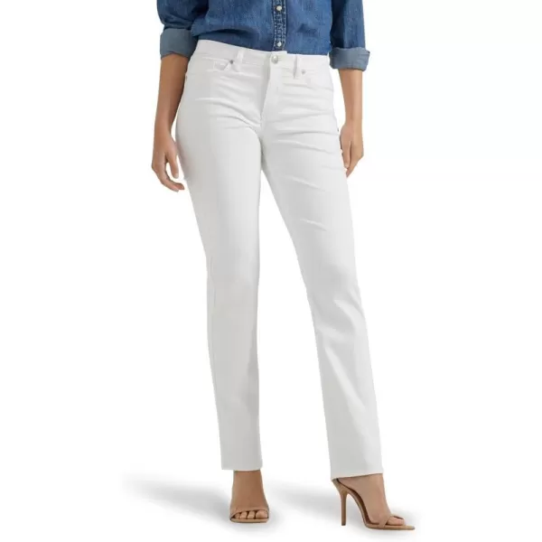 Lee Womens Legendary Mid Rise Straight Leg JeanWhite