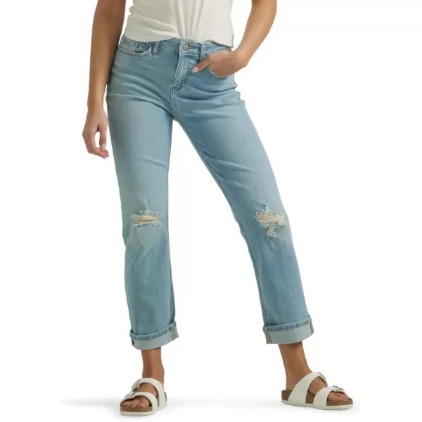 Lee Womens Mid Rise Boyfriend JeanOne Tone Dx