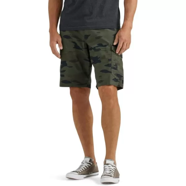 Mens Extreme Motion Swope Cargo ShortGreen Granite Camo