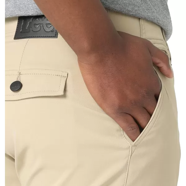 Lee Mens Extreme Motion Synthetic Cargo PantKc Khaki