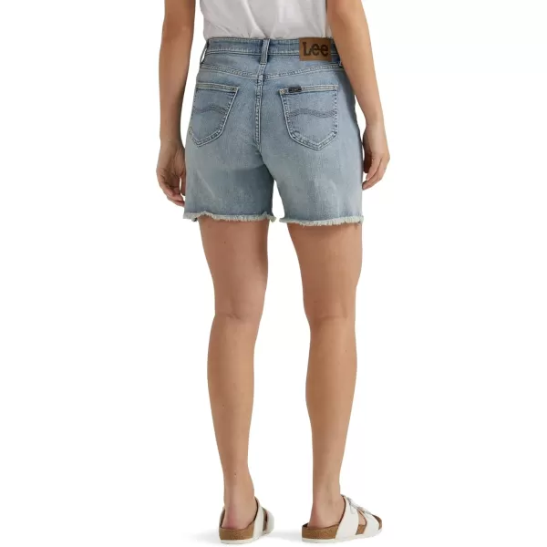 Lee Womens Legendary CutOff Denim ShortFaded Mid