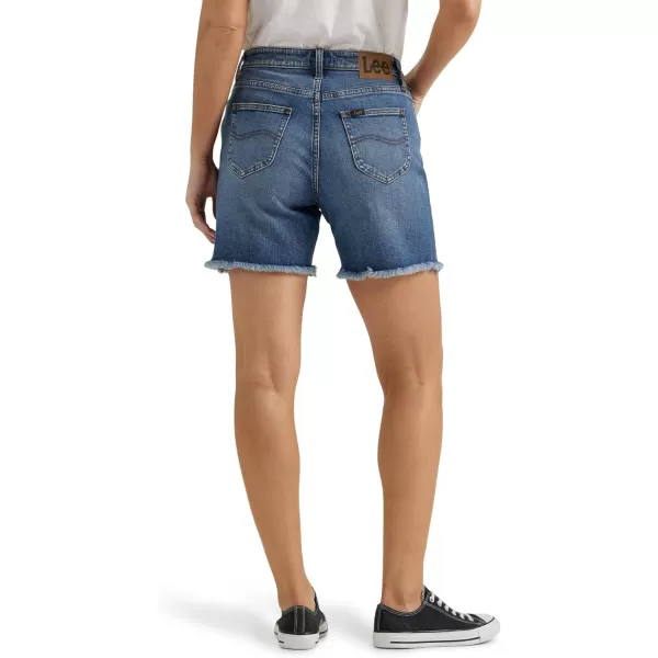 Lee Womens Legendary CutOff Denim ShortIndigo Luster