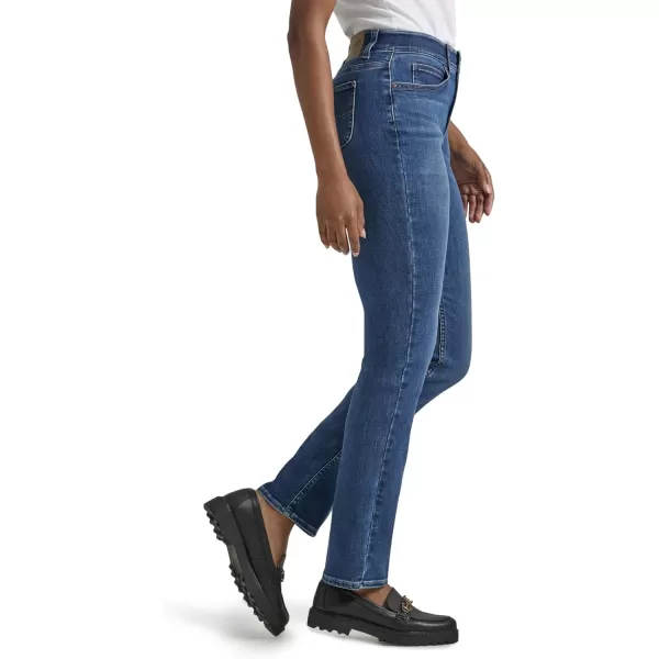 Lee Womens Ultra Lux Comfort with Flex Motion Straight Leg JeanCobalt Sheen