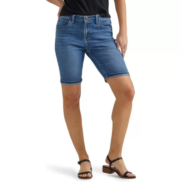 Lee Womens Legendary Rolled Denim Bermuda ShortBright Mid