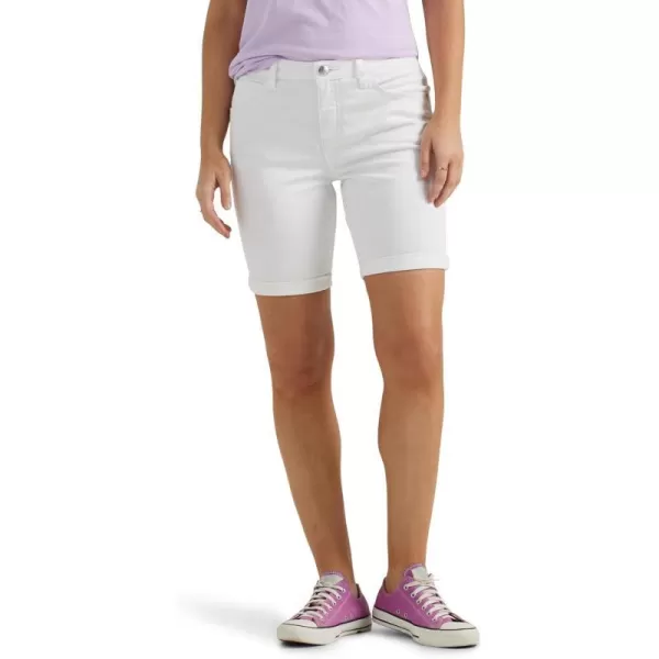 Lee Womens Legendary Rolled Denim Bermuda ShortWhite