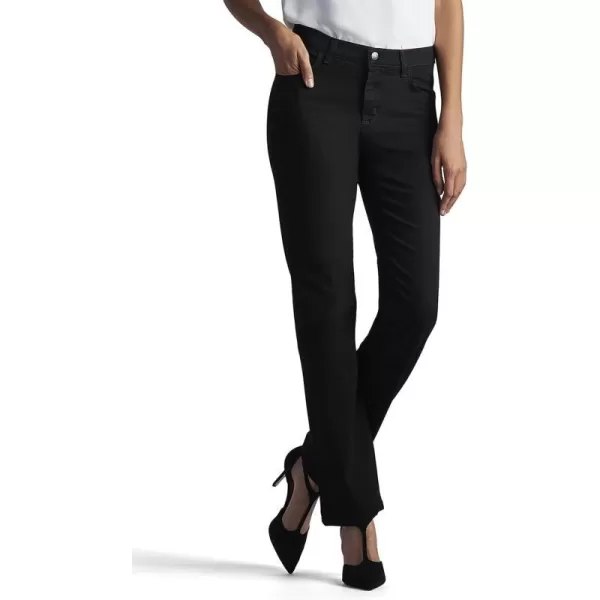 Lee Womens Petite Relaxed Fit Straight Leg JeanBlack Onyx