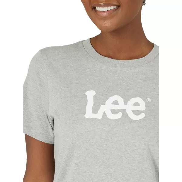 Lee Womens Graphic TeeLee Logo Light Gray Heather