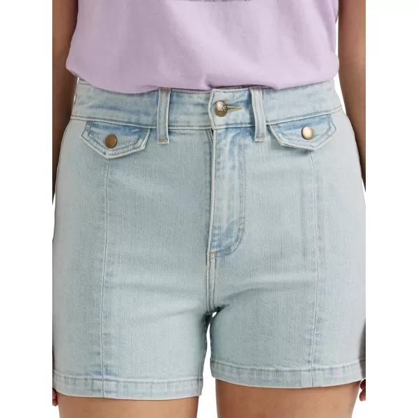 Lee Womens Legendary Seamed Denim ShortBright Blue Day