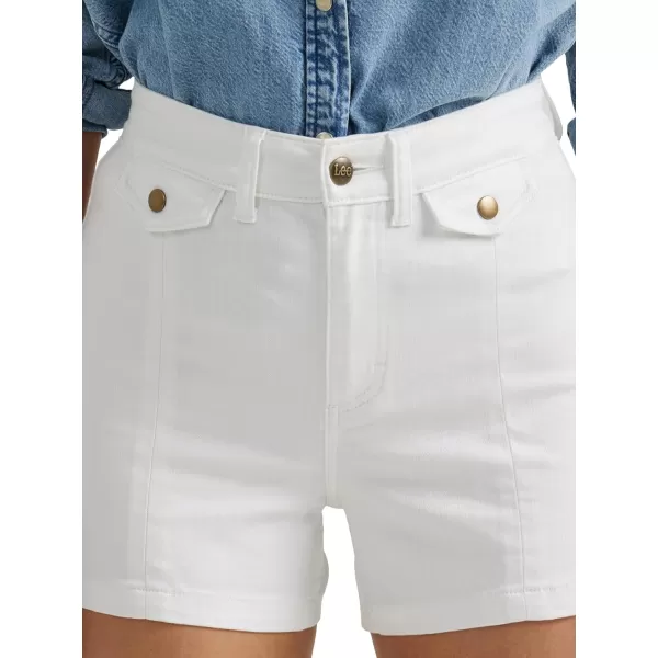 Lee Womens Legendary Seamed Denim ShortBright White