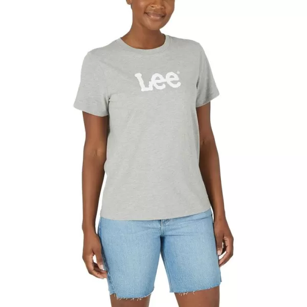 Lee Womens Graphic TeeLee Logo Light Gray Heather