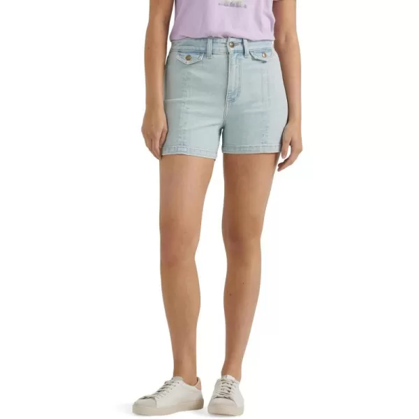 Lee Womens Legendary Seamed Denim ShortBright Blue Day