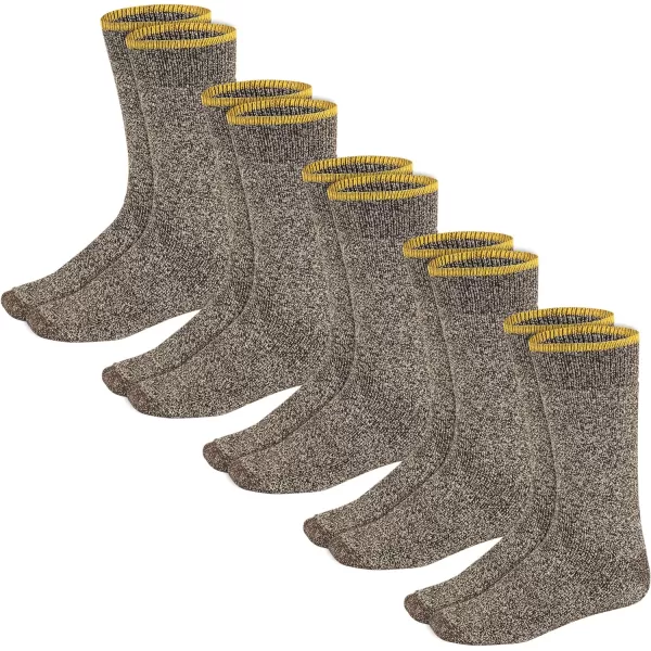 Lee Heavyweight Long Cushion Boot Socks for Men  Crew Socks for Work Size 612Dark BrownSand