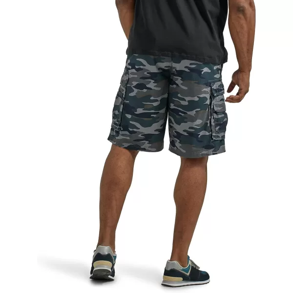 Lee Mens Big  Tall New Belted Wyoming Cargo ShortBlack Camo