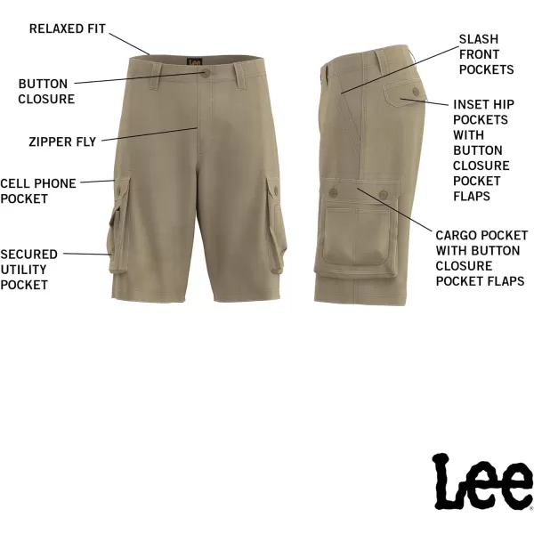 Lee Mens Big  Tall New Belted Wyoming Cargo ShortBourbon