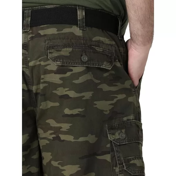 Lee Mens Big  Tall New Belted Wyoming Cargo ShortCombat Camo