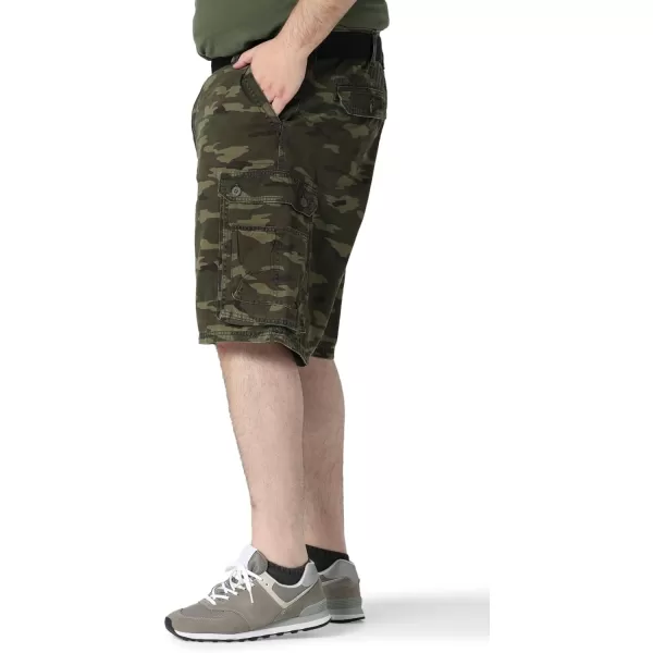 Lee Mens Big  Tall New Belted Wyoming Cargo ShortCombat Camo