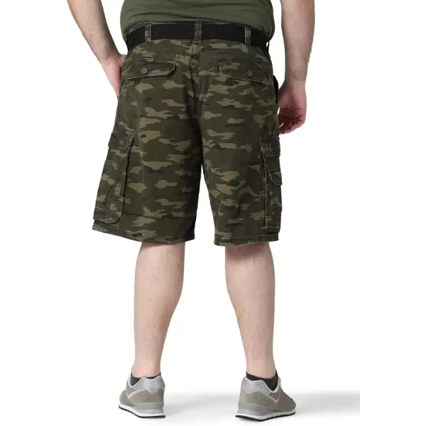 Lee Mens Big  Tall New Belted Wyoming Cargo ShortCombat Camo