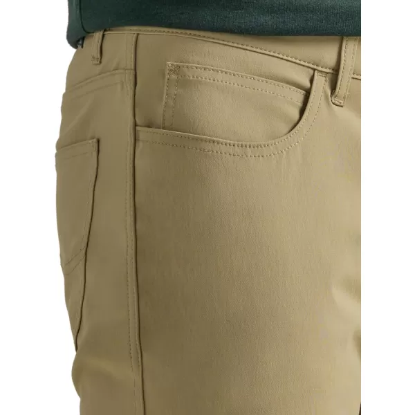 Lee Mens Extreme Motion 5Pocket Synthetic Straight PantKc Khaki