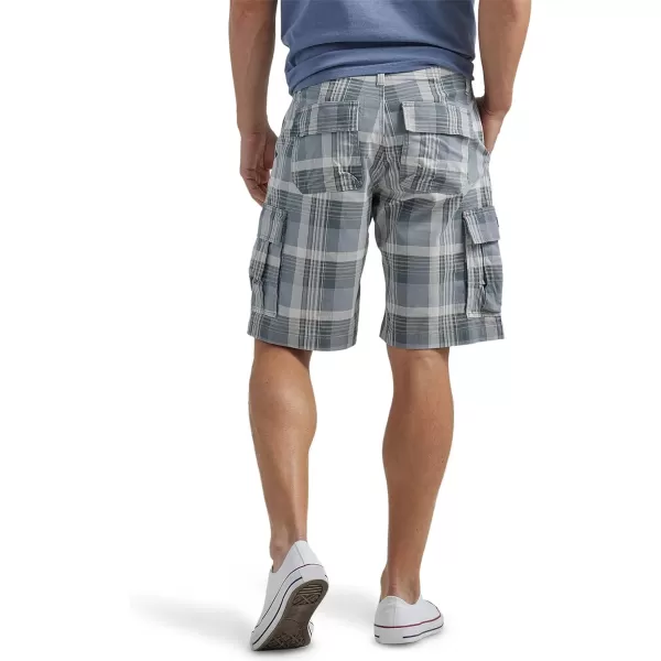 Lee Mens Extreme Motion Carolina Cargo ShortBasic Gray Plaid