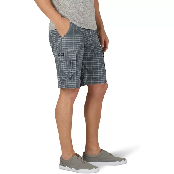 Lee Mens Extreme Motion Carolina Cargo ShortGray Plaid