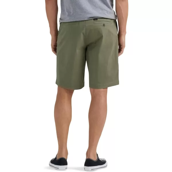 Lee Mens Extreme Motion Flat Front ShortOlive Grove