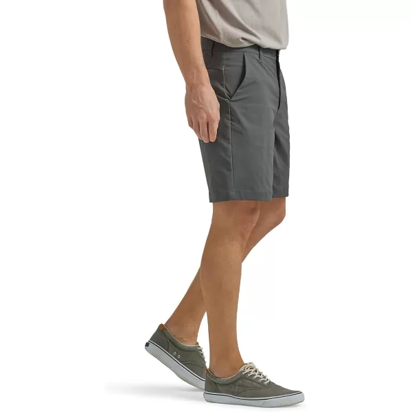 Lee Mens Extreme Motion Regular Fit Synthetic Flat Front ShortCharcoal