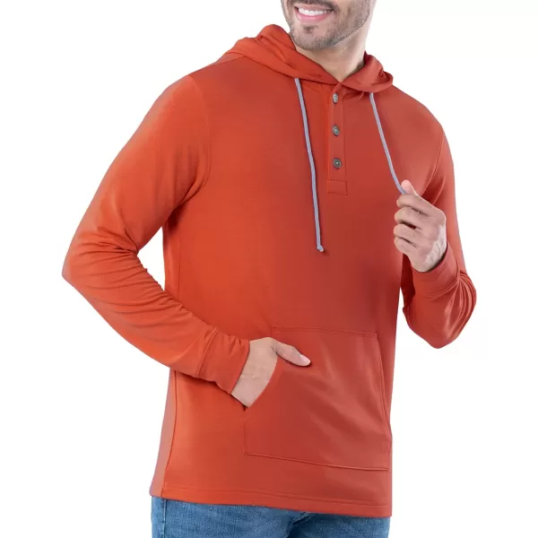 Lee Mens French Terry Hooded SweatshirtFiesta Orange