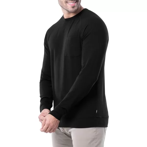 Lee Mens French Terry Long Sleeve Raglan Tee ShirtBlack