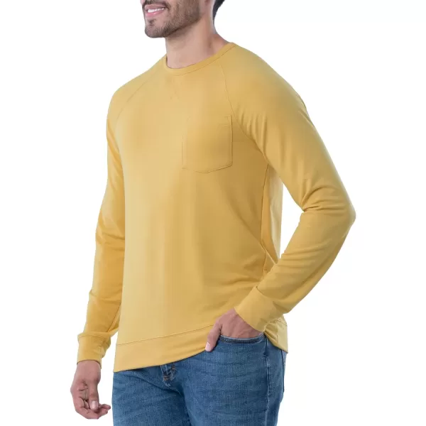 Lee Mens French Terry Long Sleeve Raglan Tee ShirtYellow