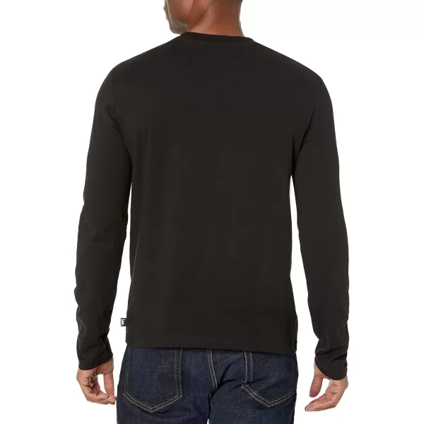 Lee Mens Long Sleeve Soft Washed Cotton Henley TShirtBlack