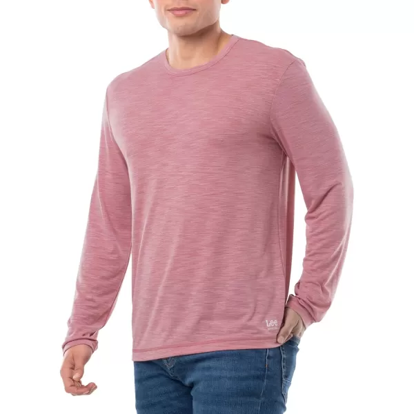 Lee Mens Quick Dry Long Sleeve TeeAntique Blush Heather