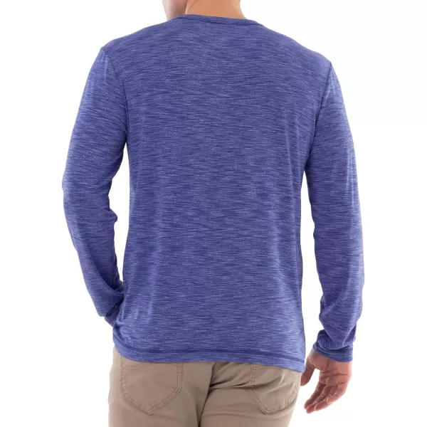 Lee Mens Quick Dry Long Sleeve TeeNavy Blue Heather