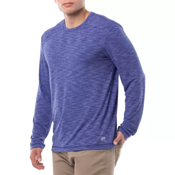 Lee Mens Quick Dry Long Sleeve TeeNavy Blue Heather