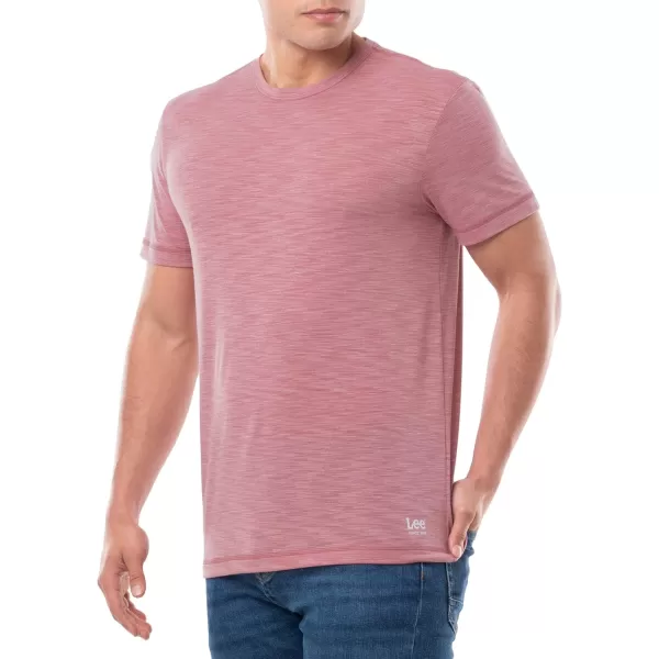 Lee Mens Quick Dry Short Sleeve TeeAntique Blush Heather