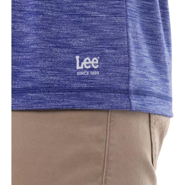 Lee Mens Quick Dry Short Sleeve TeeNavy Blue Heather