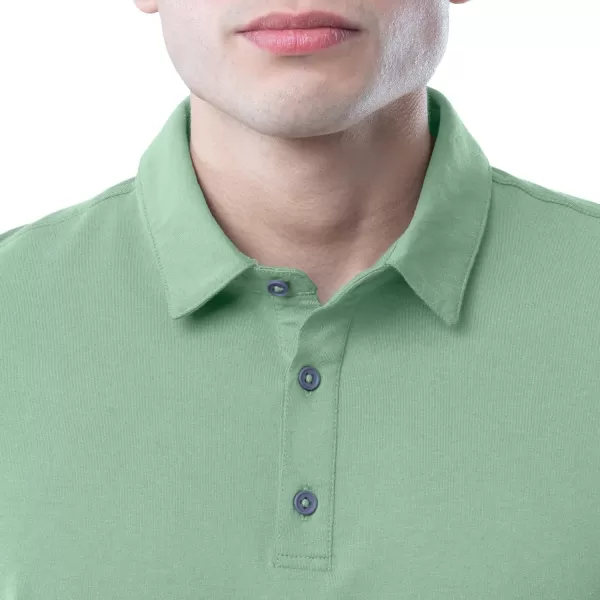 Lee Mens Short Sleeve Soft Washed Cotton Polo TShirtBasil
