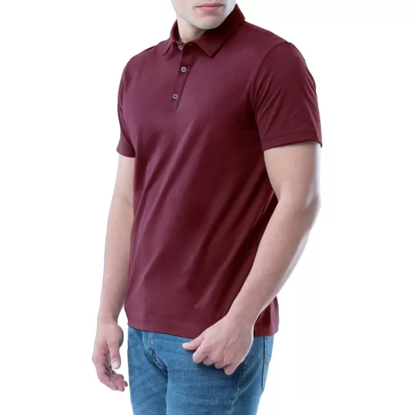 Lee Mens Short Sleeve Soft Washed Cotton Polo TShirtRhubarb