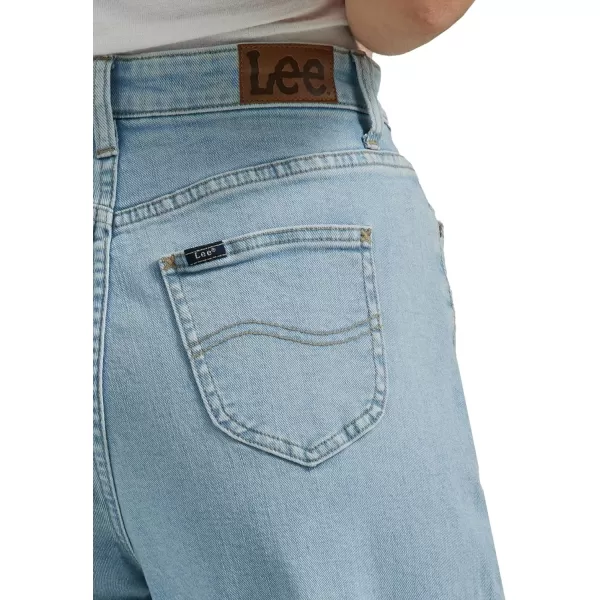 Lee Womens Legendary High Rise Wide Leg Crop JeanProgress Light