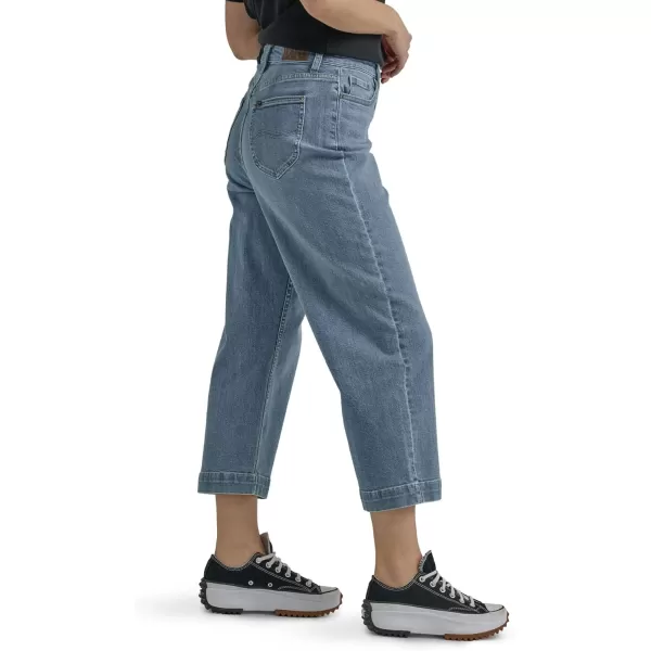 Lee Womens Legendary High Rise Wide Leg Crop JeanProper Lighting