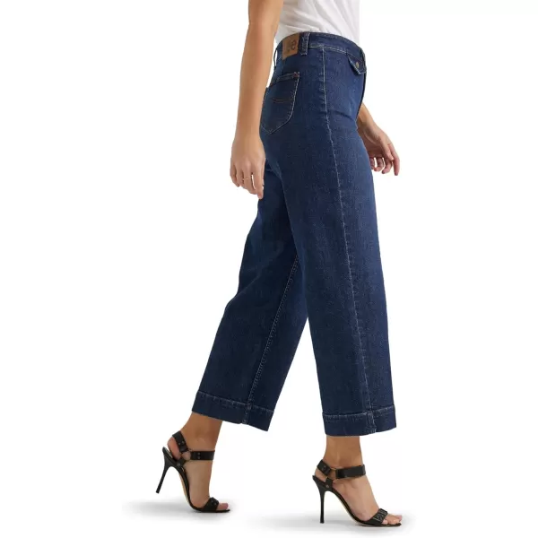 Lee Womens Legendary Wide Leg Seamed Crop Capri JeanInner Strength