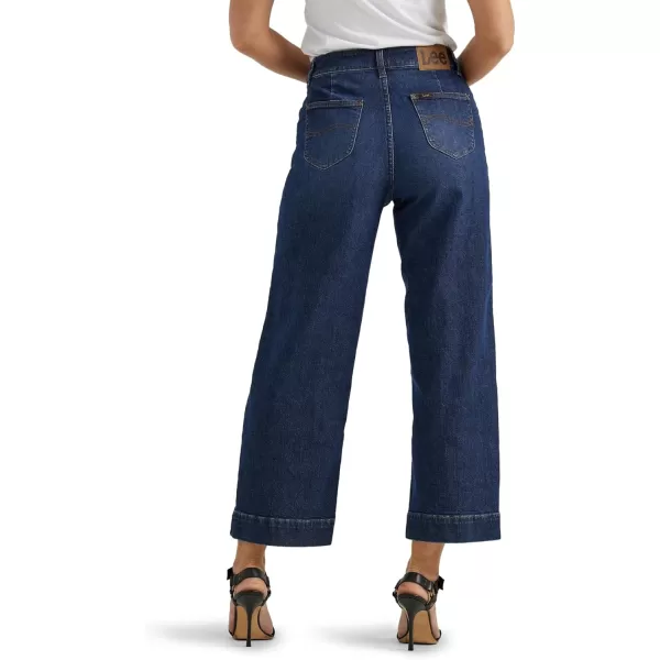 Lee Womens Legendary Wide Leg Seamed Crop Capri JeanInner Strength