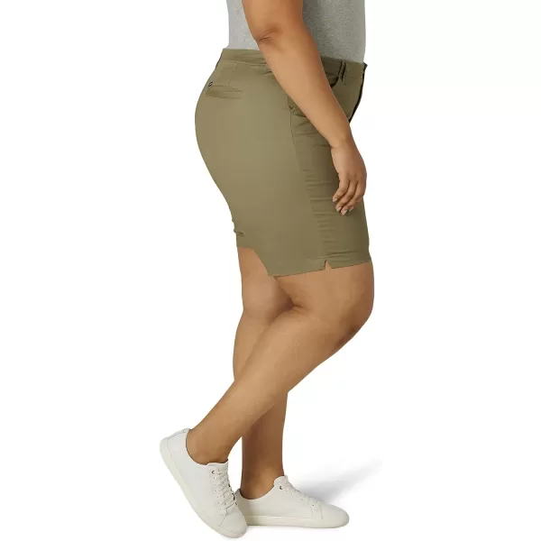 Lee Womens Plus Size Legendary 9 Chino Bermuda ShortDeep Lichen Green