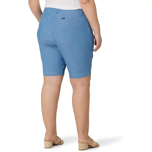 Lee Womens Plus Size Legendary 9 Chino Bermuda ShortMedium Chambray