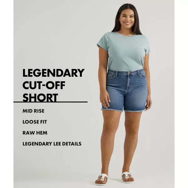 Lee Womens Plus Size Legendary CutOff Denim ShortIndigo Luster