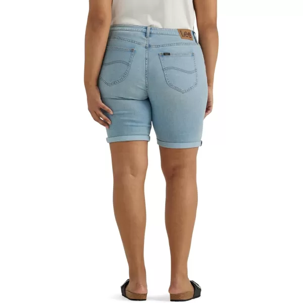 Lee Womens Plus Size Legendary Rolled Denim Bermuda ShortBurning Bright