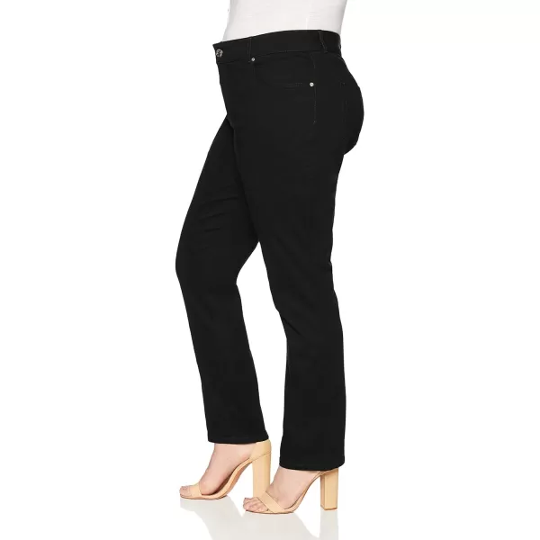 Lee Womens Plus Size Relaxed Fit Straight Leg JeanBlack Onyx