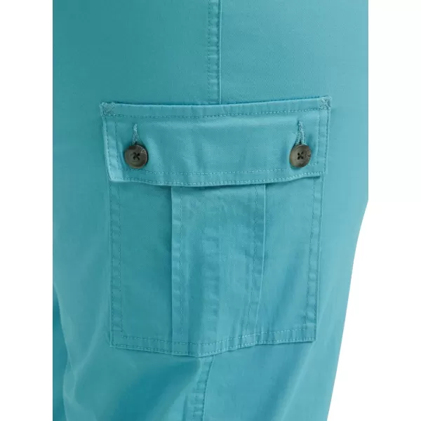 Lee Womens Plus Size Ultra Lux Comfort with Flextogo Cargo Capri PantBay Blue