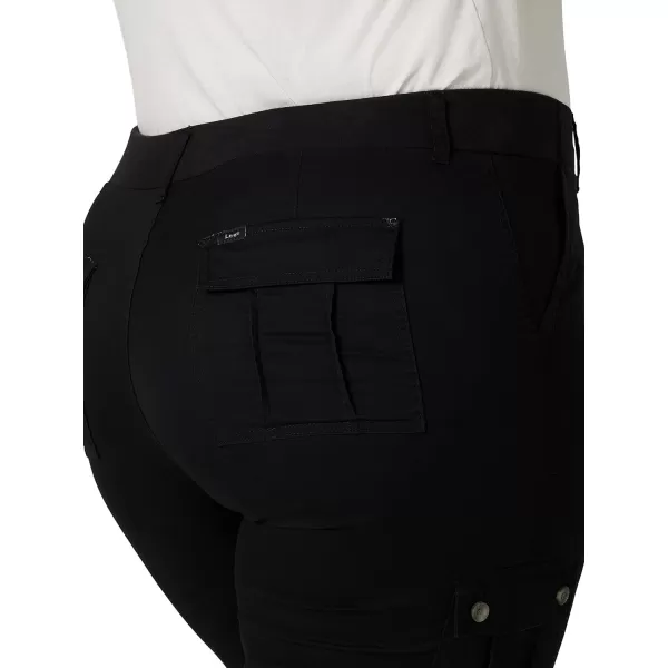 Lee Womens Plus Size Ultra Lux Comfort with Flextogo Cargo Capri PantBlack