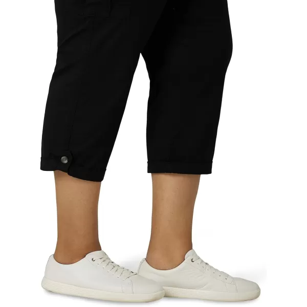 Lee Womens Plus Size Ultra Lux Comfort with Flextogo Cargo Capri PantBlack