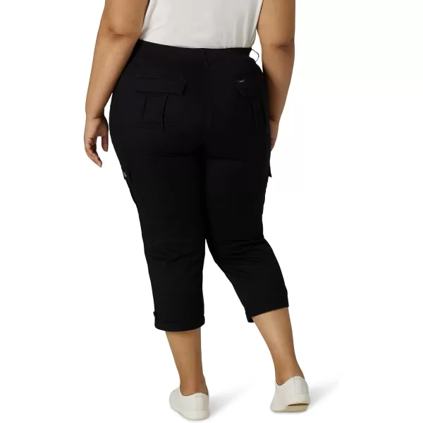 Lee Womens Plus Size Ultra Lux Comfort with Flextogo Cargo Capri PantBlack